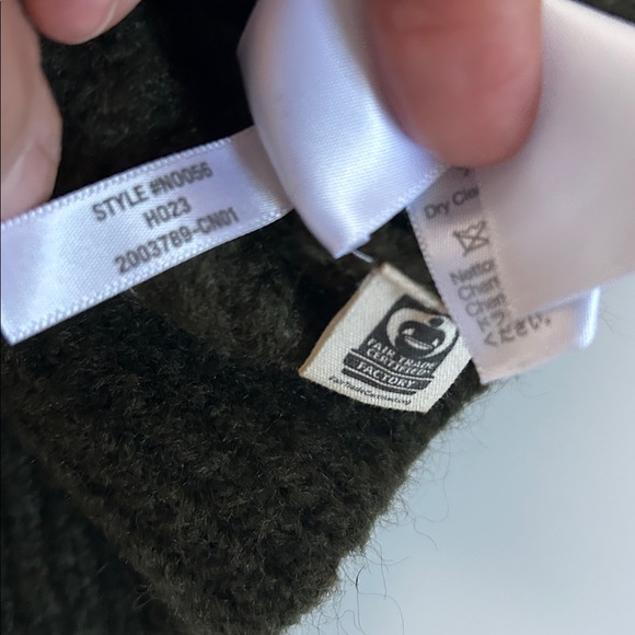 Madewell Wool Blend Wedge Sweater Heather Dark Olive Women's Size XXS - Picture 6 of 12